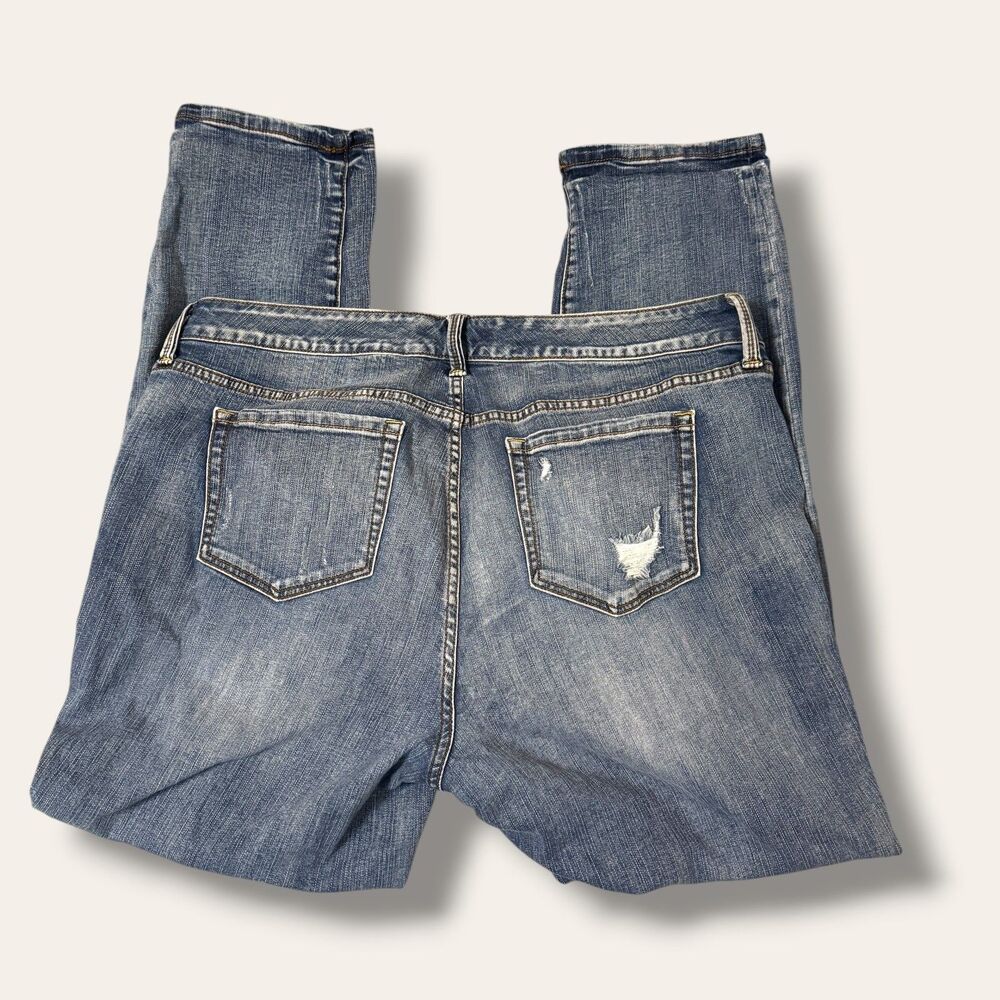 Torrid Jeans Women 18 Boyfriend Distressed Medium Wash Denim Ripped Knee Stretch